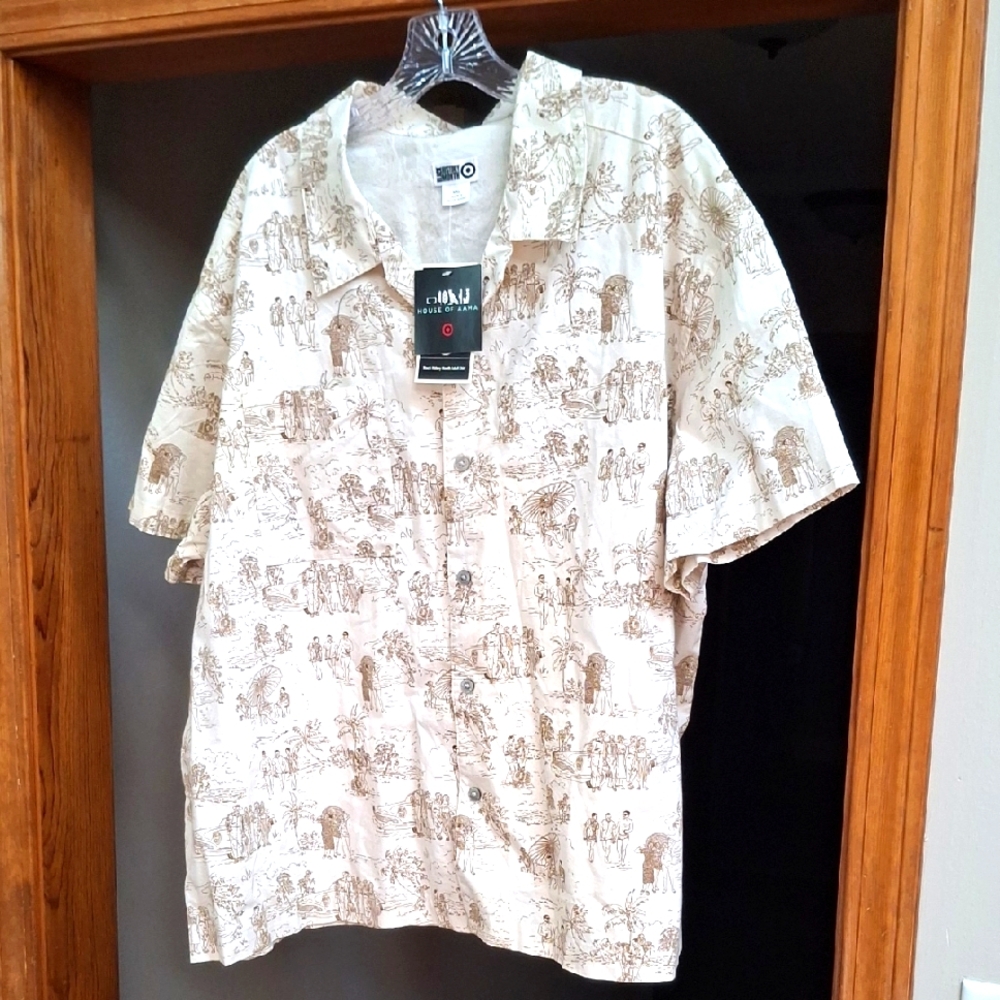 House Of AAMA XXL Short Sleeve Button Up Men's Shirt.